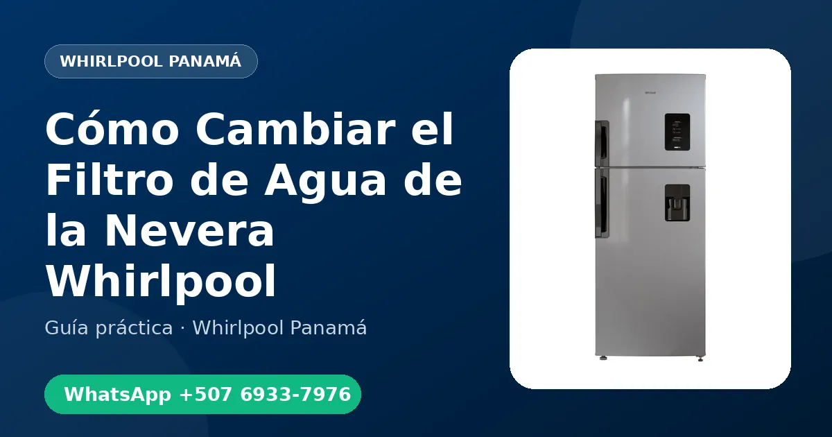 Cómo Cambiar el Filtro de Agua de la Nevera Whirlpool