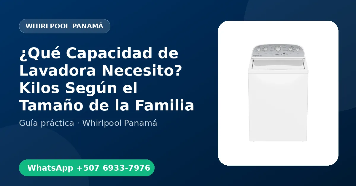 ¿Qué Capacidad de Lavadora Necesito? Kilos Según el Tamaño de la Familia