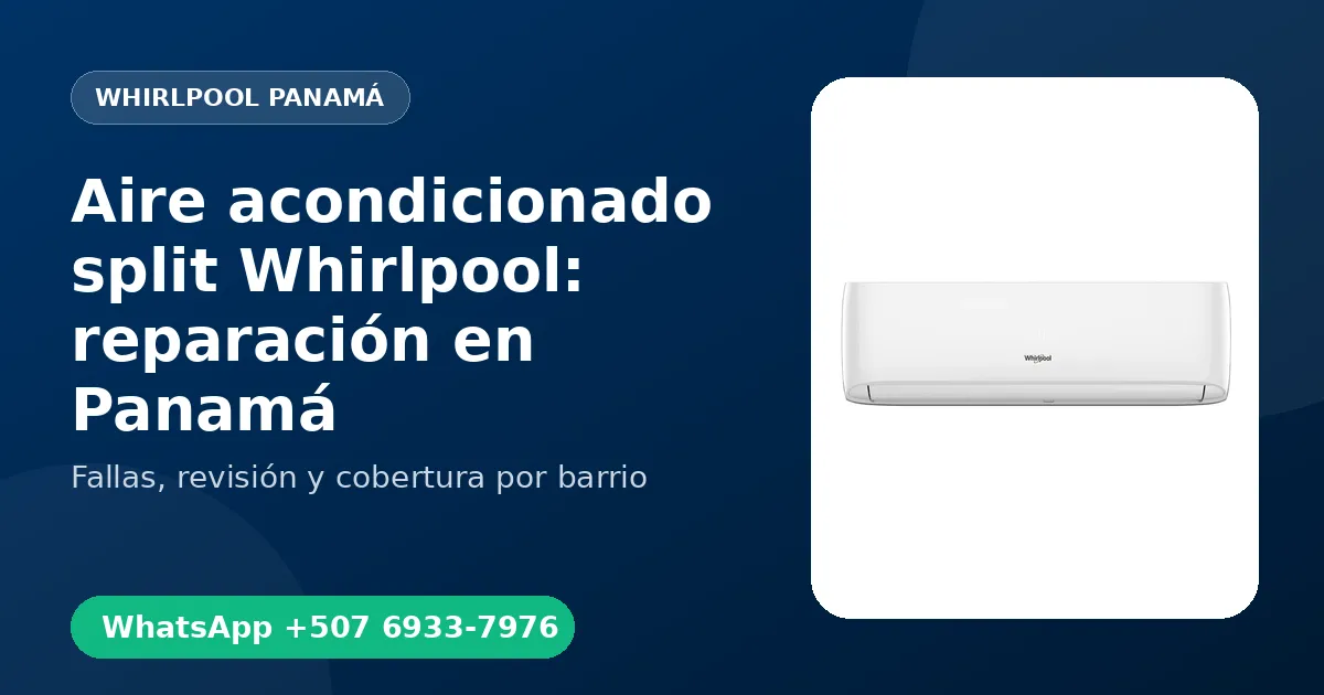 Aire acondicionado split Whirlpool en Chitré