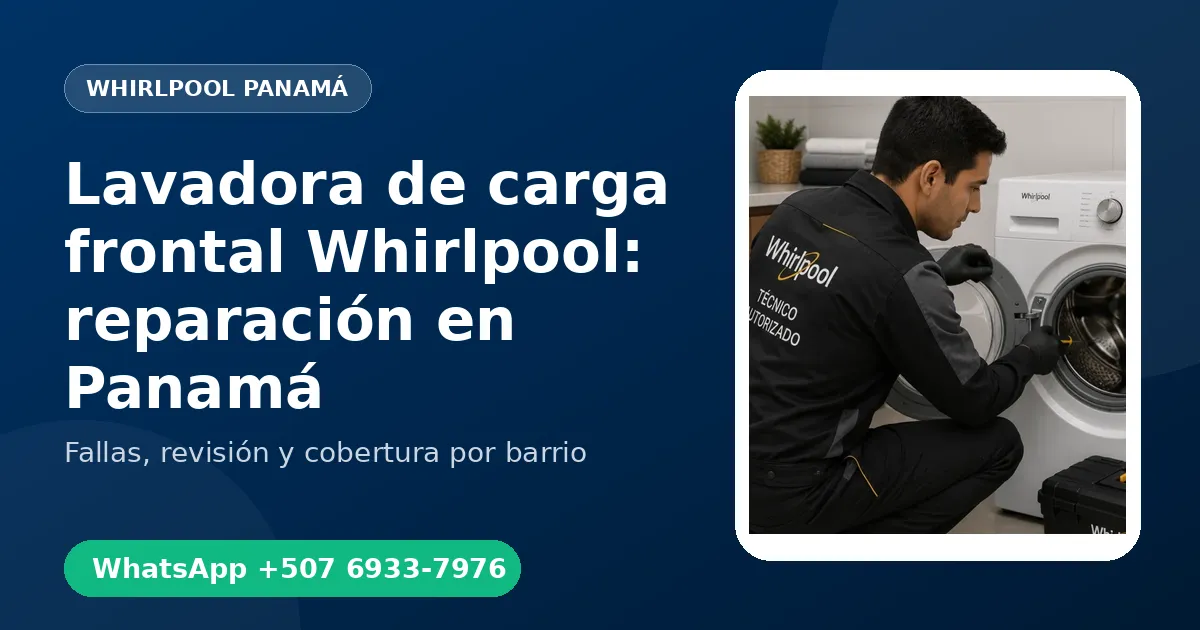 Lavadora de carga frontal Whirlpool en Chitré