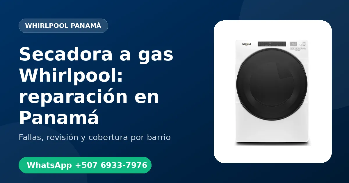 Secadora a gas Whirlpool en Obarrio